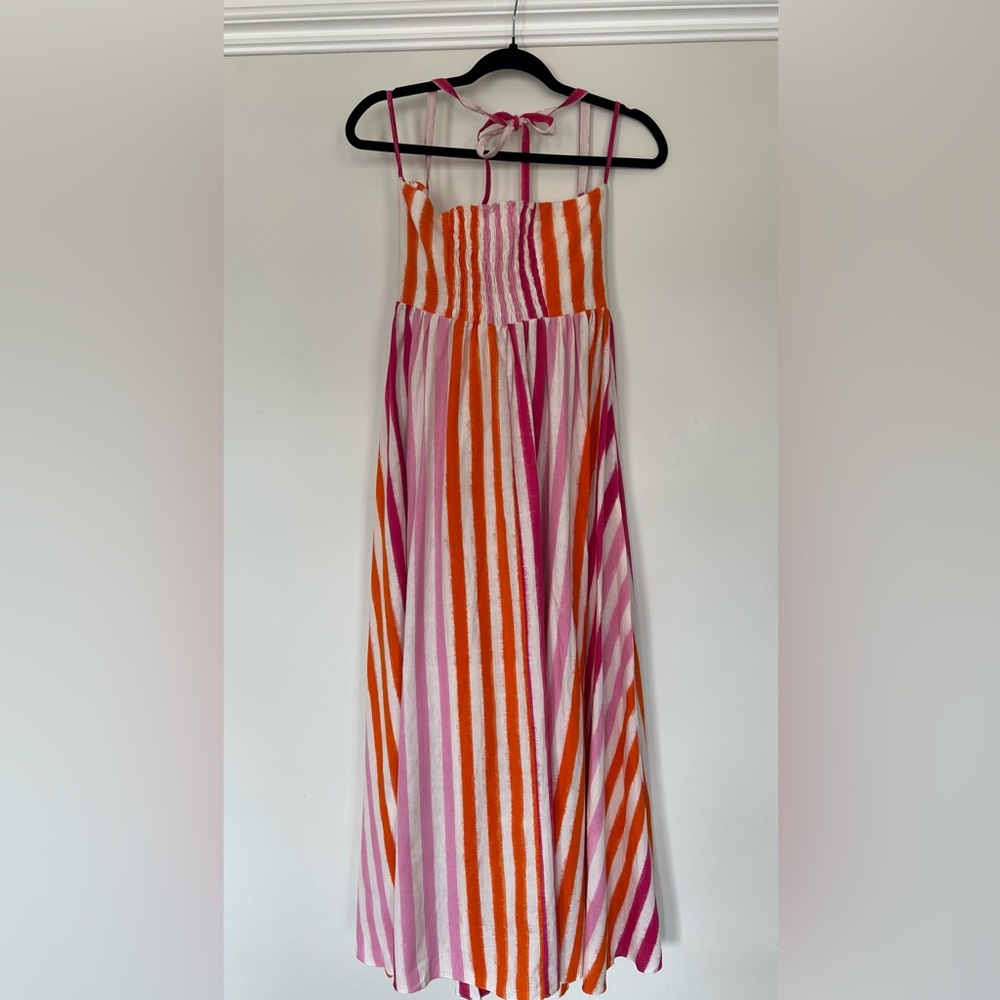 Emporio Sirenuse
Ikat stripes Johanna strapless lace-up midi dress - Picture 7 of 7